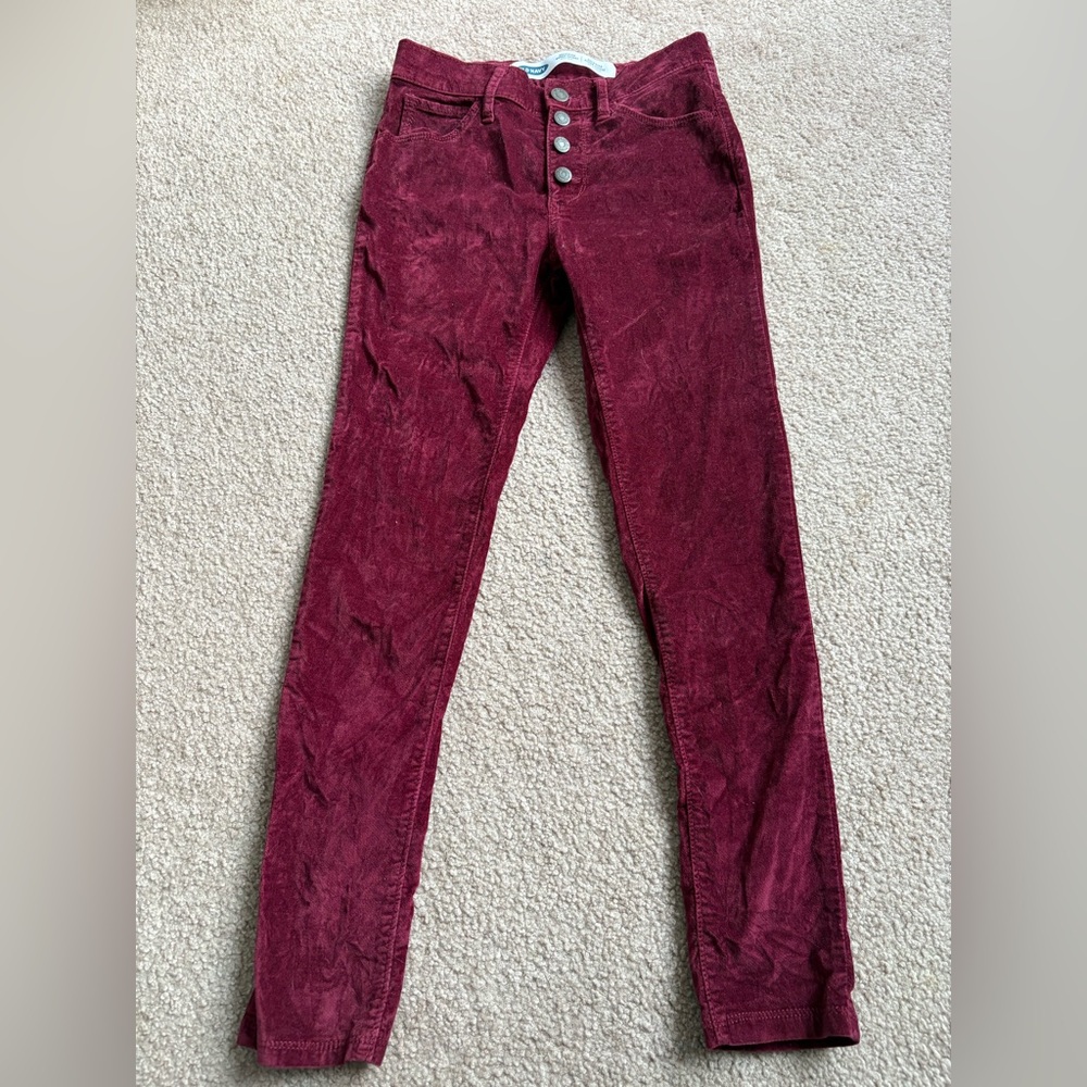 Old Navy Maroon Velvety Pants